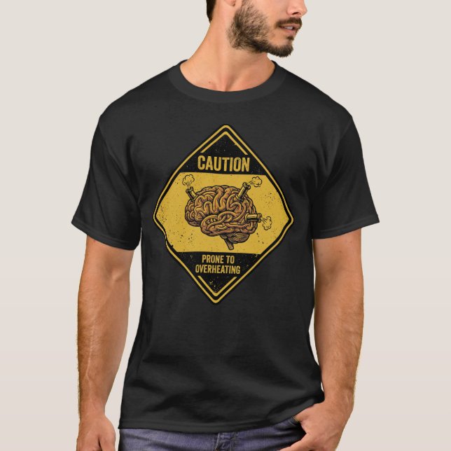 Camiseta Disfunção Executiva Retro Cuidado Cérebro Superaqu (Frente)