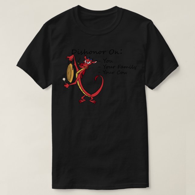 Camiseta Dishonor on you, your family, your cow Classic T-S (Frente do Design)