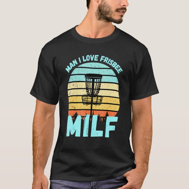 Camiseta Disk Golf Man I Love Frisbee Retro Disk Golf (Frente)