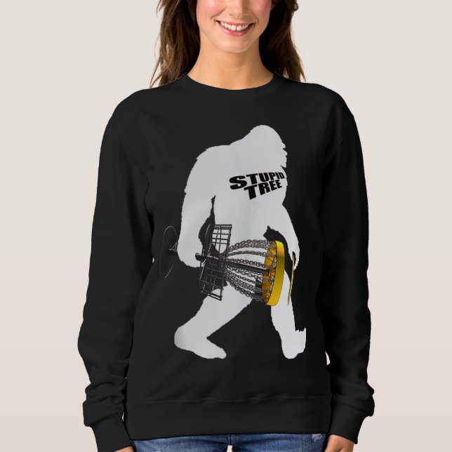 Camiseta Disk Golf Tocando Pé Grande Com Uma Cota De Árvore (Frente)
