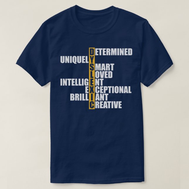 Camiseta Dislexia Acrônimo de Dislexia (Frente do Design)