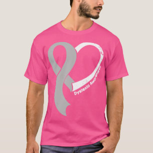 Camiseta Dislexia Consciência Pessoas Adoram Fita Coração F