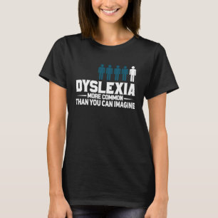 Camiseta Dislexia Engraçada Deficiência na Leitura Visual