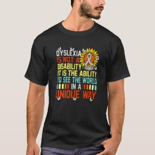 Camiseta Dislexia Não É Uma Deficiência Awarene Da Fita Pra