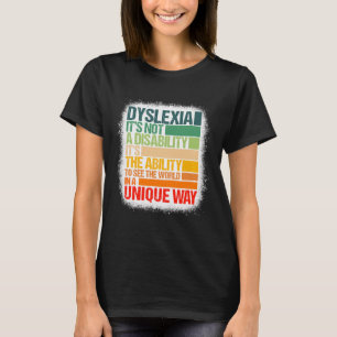 Camiseta Dislexia Não é uma deficiência Dislexia Sensibiliz