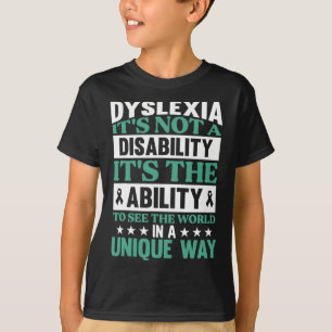 Camiseta Dislexia Não é uma deficiência Dislexia Sensibiliz