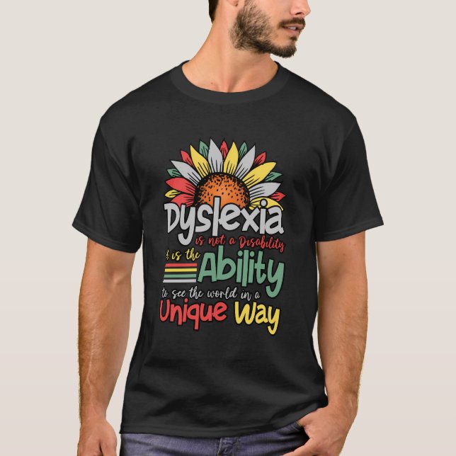 Camiseta Dislexia Não É Uma Deficiência - Sensibilização Pa (Frente)