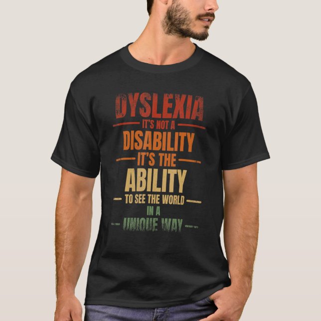 Camiseta Dislexia Perturbação de Leitura pelo Guerreiro Dis (Frente)