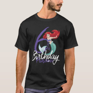 Camiseta Disney A Pequena Sereia Ariel 6 Birthday