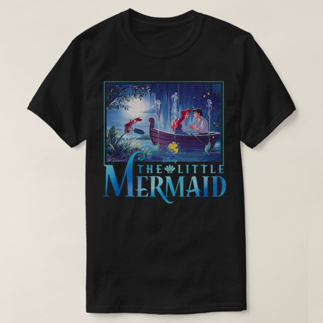 Camiseta Disney A Pequena Sereia Ariel E Eric Grotto Port (Frente do Design)