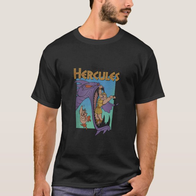 Camiseta Disney Hercules Hydra Battle Retro Classic Movie P (Frente)