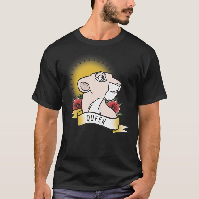 Camiseta Disney Lion King Nala Queen Tattoo Yellow Graphic (Frente)