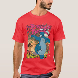 Camiseta Disney O Livro da Selva Mowgli Baloo Amigos Dançan