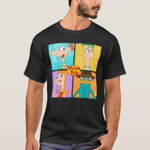 Camiseta Disney Phineas E Ferb Character Box Para Cima