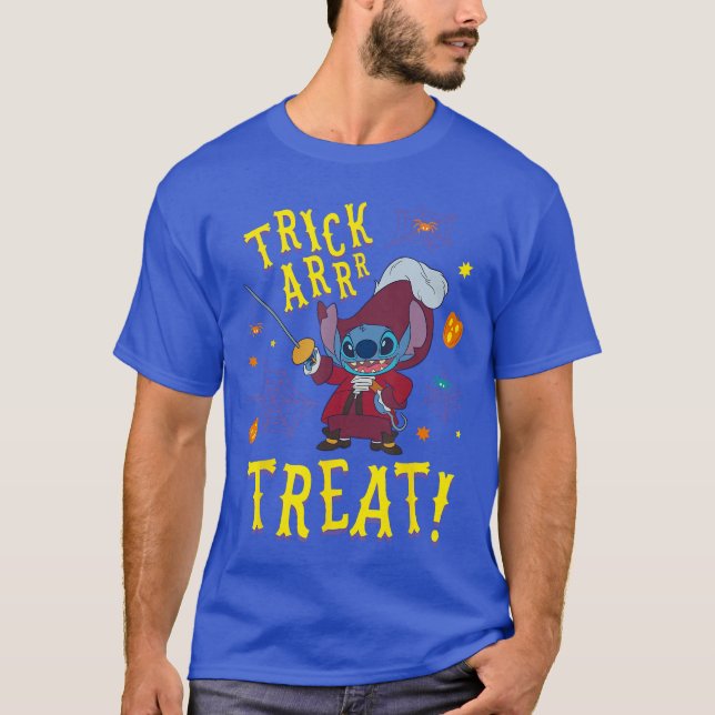 Camiseta Disney Stitch Captain Hook Costume Trick ARR Treat (Frente)