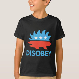 Camiseta Disobey Libertarian Porcupine Resiste Tyranny Gift