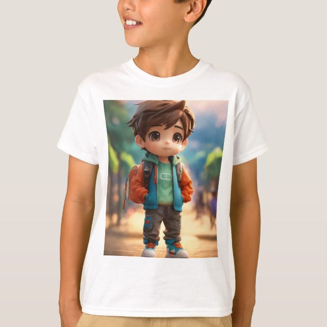 Camiseta Dispare a imaginação do seu filho com a "Aventura (Frente)