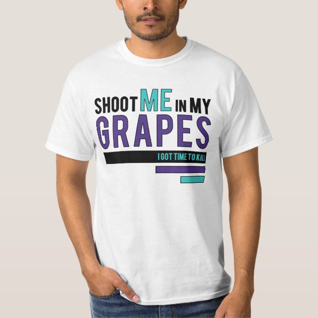 Camiseta Dispare em me em minhas uvas - 5 retros Jordão que (Frente)