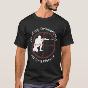 Camiseta Disparo de Relação de Longa Distância do atirador