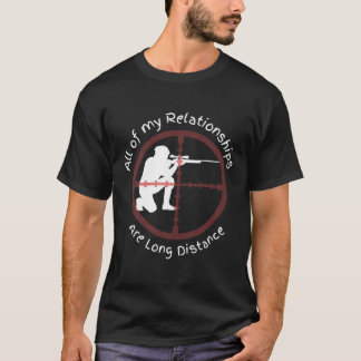 Camiseta Disparo de Relação de Longa Distância do atirador