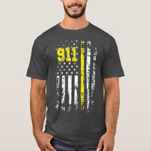 Camiseta Dispatcher 911 USA Flag Dispatcher Gift Back