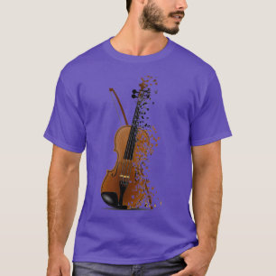 Camiseta Dispersão Violin Watercolor Art