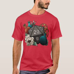 Camiseta Dispositivo de jogo Tabletop Classe D20