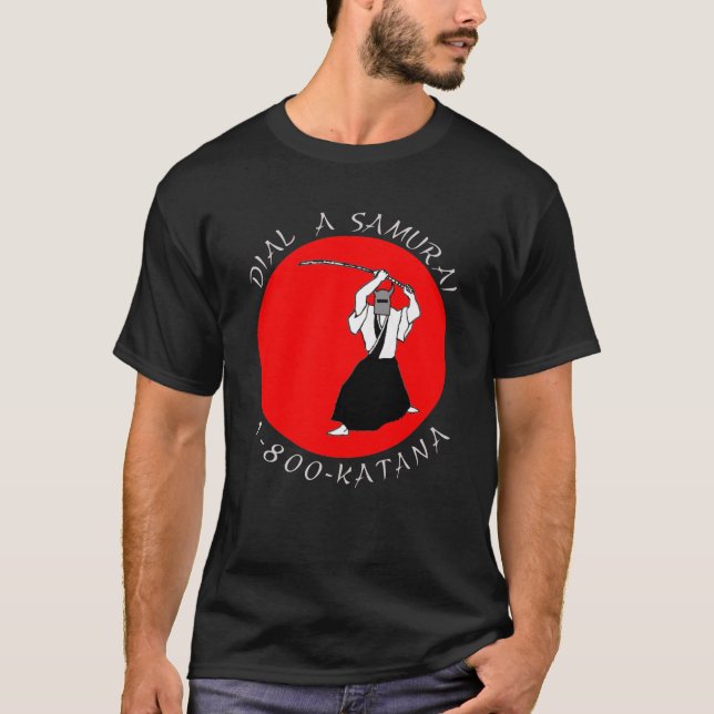 Camiseta Disque um Tshirt da obscuridade do samurai (Frente)
