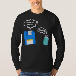 Camiseta Disquete Dizendo Computador Tecnologia Usb Pai