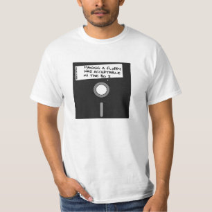 Camiseta disquete no anos 80