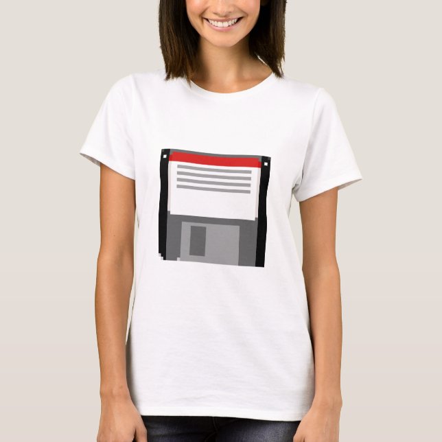 Camiseta Disquete Pixel art (Frente)