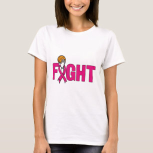 Camiseta Disquete Rosa de Fita Rosa de Consciência do Cance