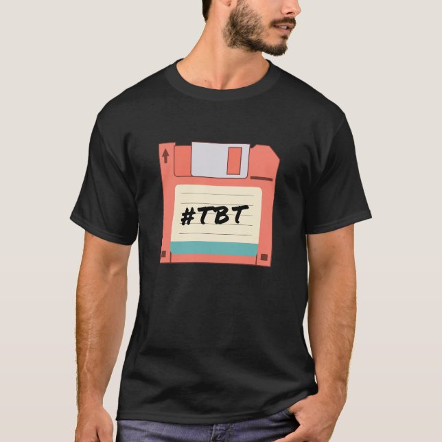 Camiseta Disquete Throwback Thursday TBT Retro Geek (Frente)