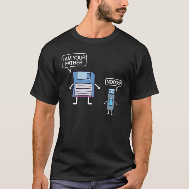 Camiseta Disquete USB Eu sou o Geek do Nerd pai (Frente)