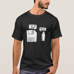 Camiseta Disquete USB Eu Sou Seu Pai, Geek Engraçado Nó G