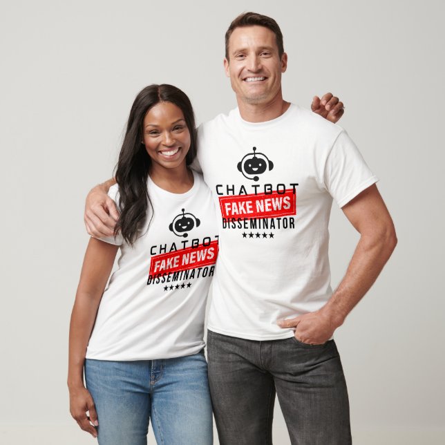 Camiseta Disseminador FALSO DE NOTÍCIAS do Chatbot (Unissex)