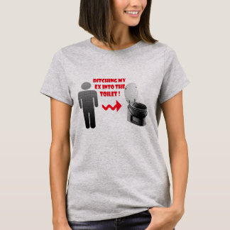 Camiseta Dissolução engraçada ex no toalete