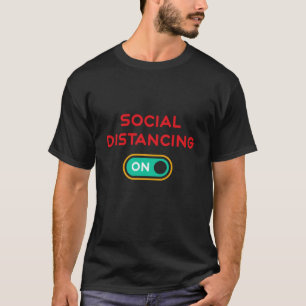 Camiseta Distância social ON - Pandemia de Coronavírus