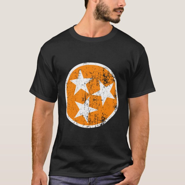 Camiseta Distante 3 Estrelas Tn Estadual Laranja E Tons Bra (Frente)