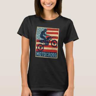 Camiseta Distante bandeira Americana Motorcycle Biker Motoc
