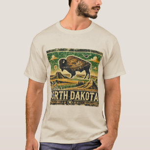 Camiseta Distante Grunge (Dakota do Norte)
