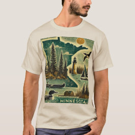 Camiseta Distante Grunge Minnesota