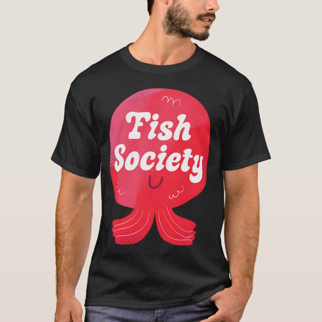 Camiseta Distintivo da Sociedade de Peixes (Frente)