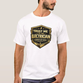 Camiseta Distintivo de Eletricista Certificado Maioritariam