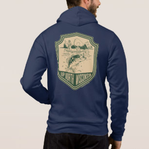 Camiseta Distintivo de Pesca do Norte de Wisconsin