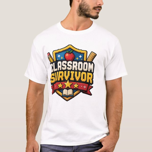 Camiseta Distintivo de Professor Gamer (Frente)