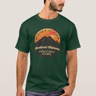 Camiseta Distintivo de Souvenir do Vulcão Yantarni Alasca