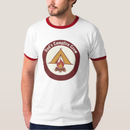 Camiseta Distintivo de Tenda do Grupo de Acampamento do Pap