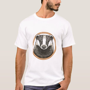 Camiseta Distintivo de Texugo Vintage