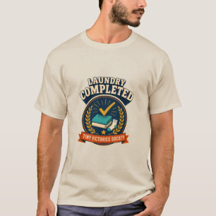 Camiseta Distintivo de Vitória de Tarefa Concluída de Lavan